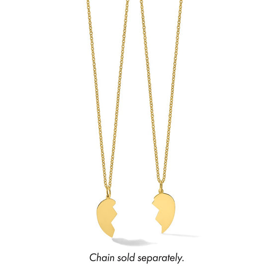 Gold Break-a-part Heart Charm