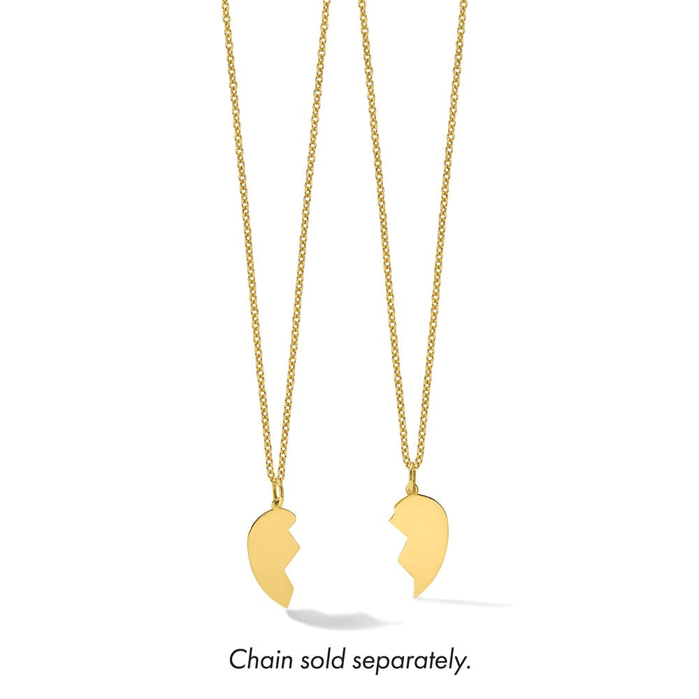 Gold Break-a-part Heart Charm