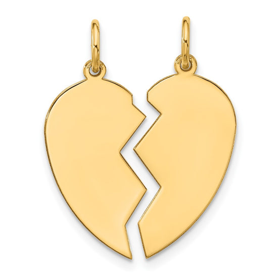 Gold Break-a-part Heart Charm