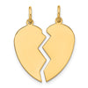 Gold Break-a-part Heart Charm