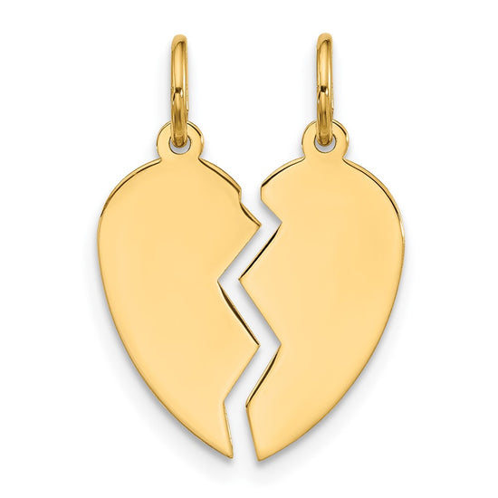 Gold Break-a-part Heart Charm