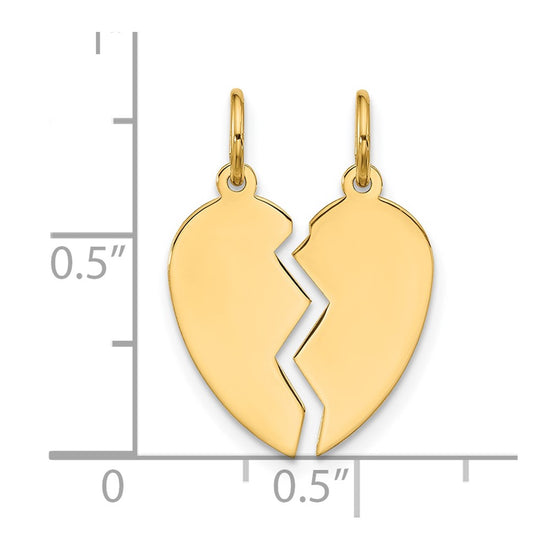 Gold Break-a-part Heart Charm