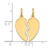 Gold Break-a-part Heart Charm