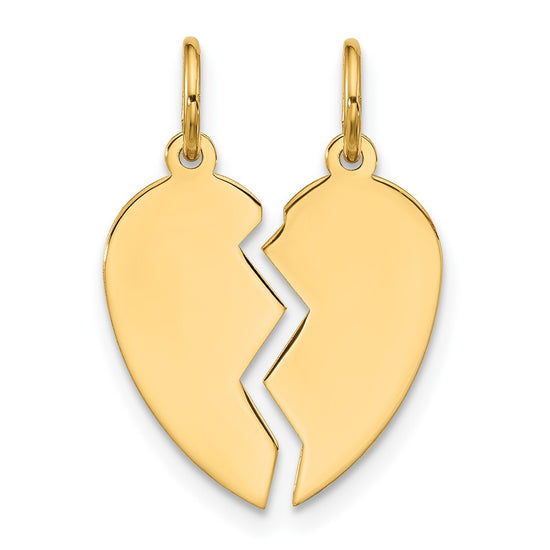 Gold Break-a-part Heart Charm