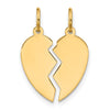 Gold Break-a-part Heart Charm