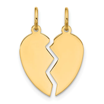 Gold Break-a-part Heart Charm