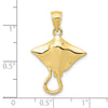Gold Polished Stingray Pendants