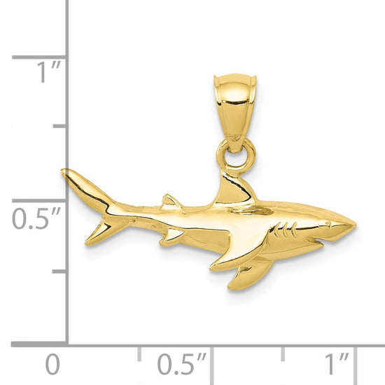 Gold Polished Shark Pendants