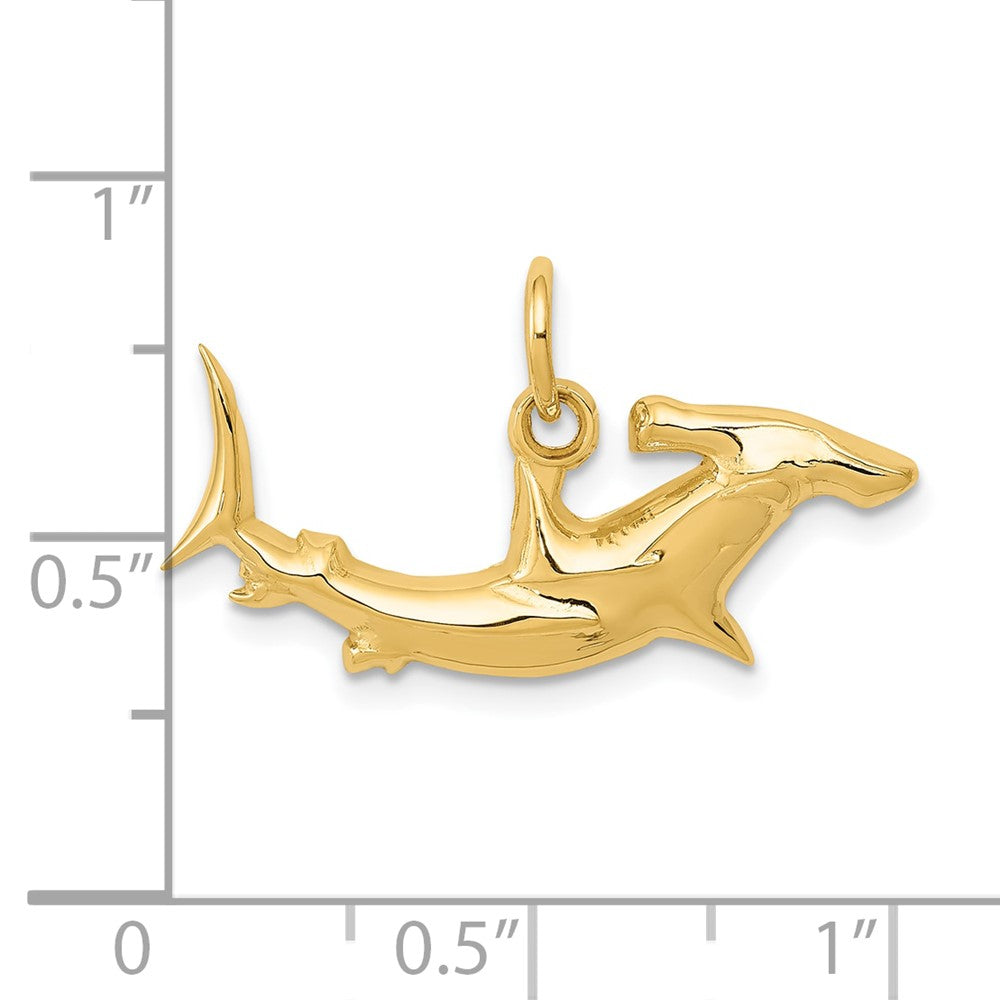 Gold Polished Shark Pendants