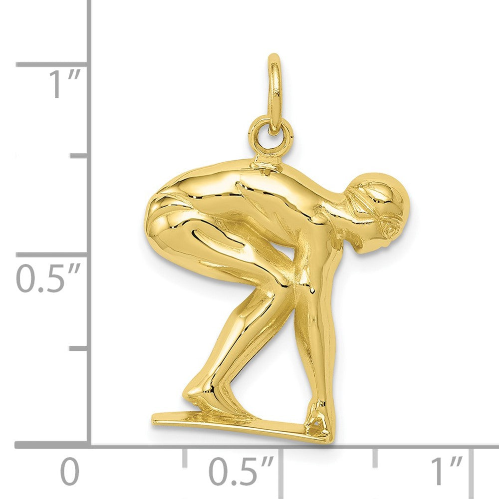 Gold Polished Swimming Pendants