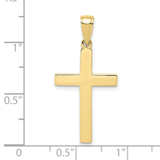 Gold Polished Latin Cross Pendant