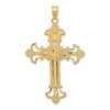 10K Two-tone INRI Crucifix Pendant