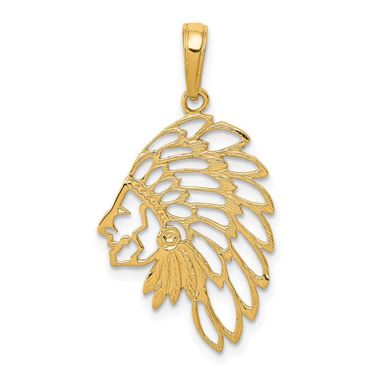 Gold Polished Headdress Pendants