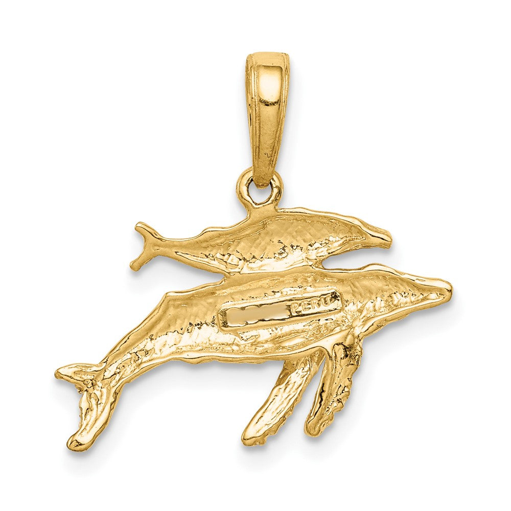 Gold Polished Whale Pendants