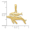 Gold Polished Whale Pendants