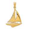 Gold Polished Sailboat Pendant