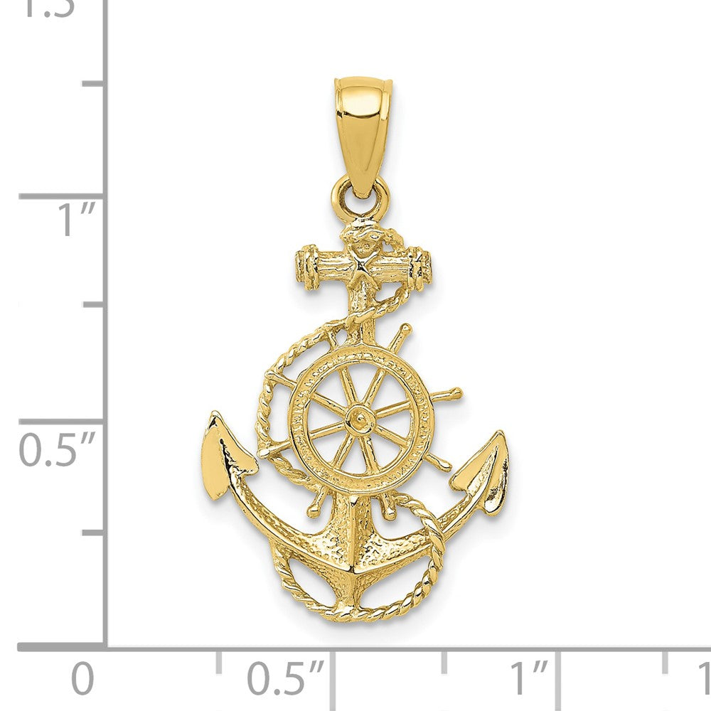 Gold Polished Anchor Pendants