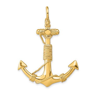 Gold Polished Anchor Pendants