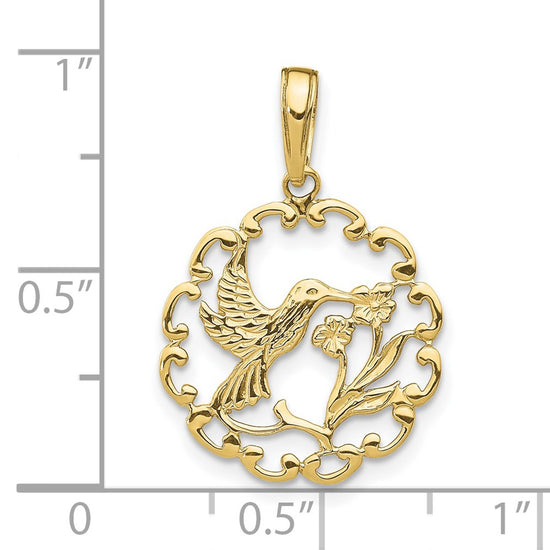 Gold Polished Hummingbird Pendants