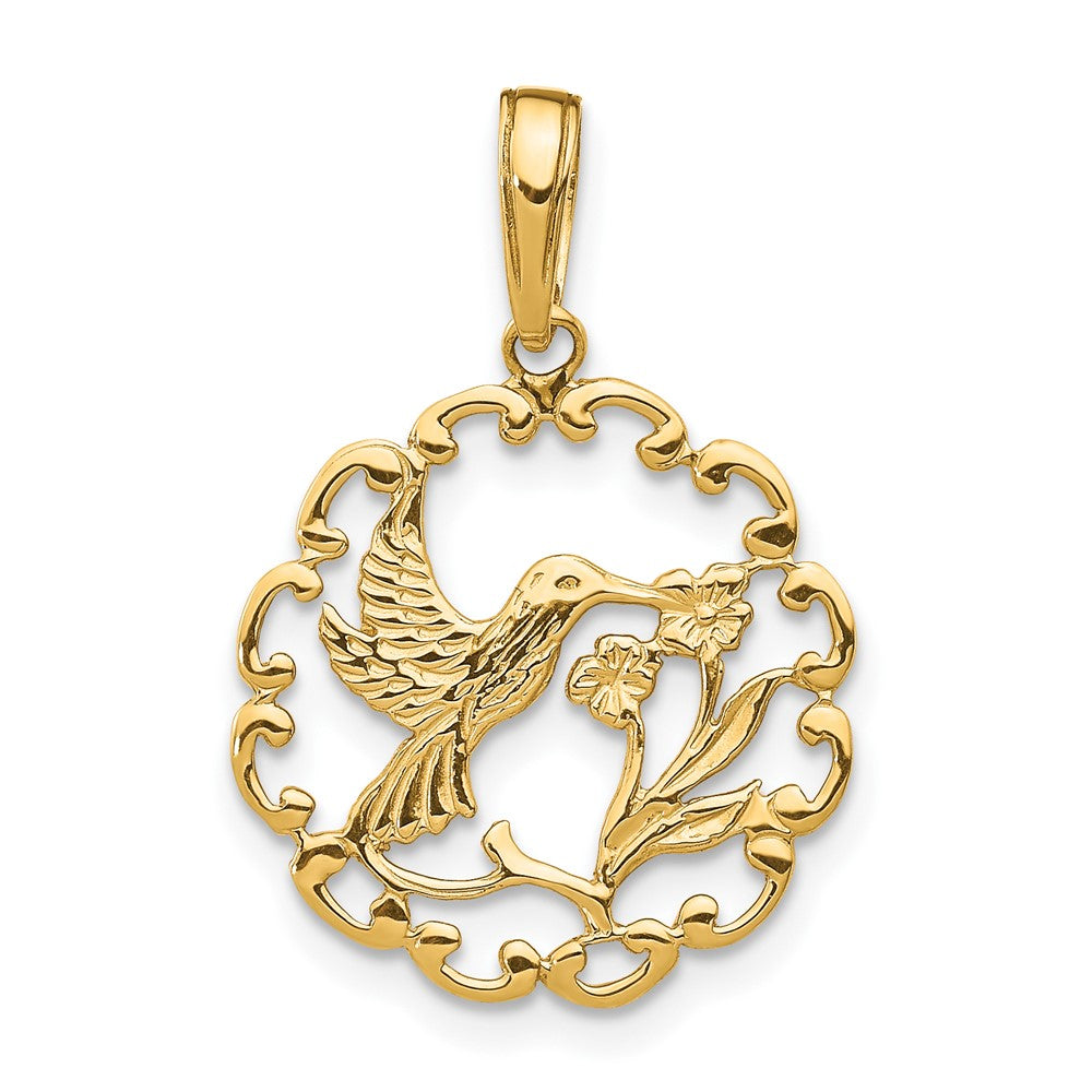 Gold Polished Hummingbird Pendants