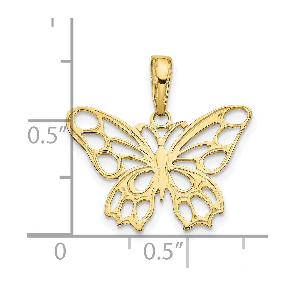 Gold Polished Butterfly Pendants