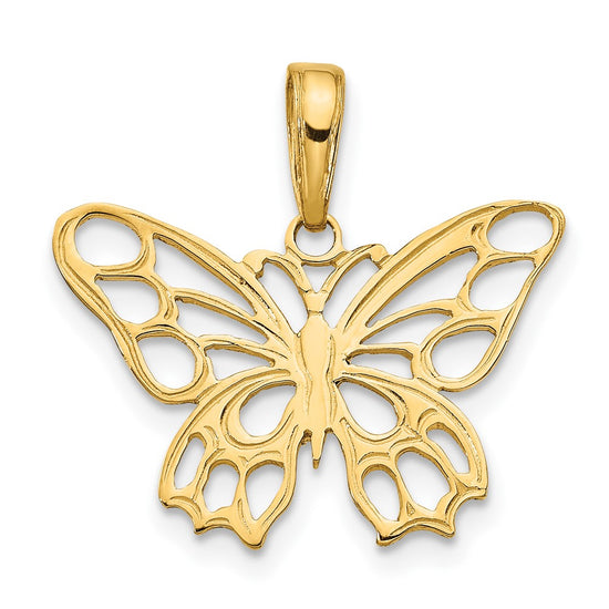 Gold Polished Butterfly Pendants
