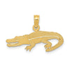 Gold Textured Alligator Pendant