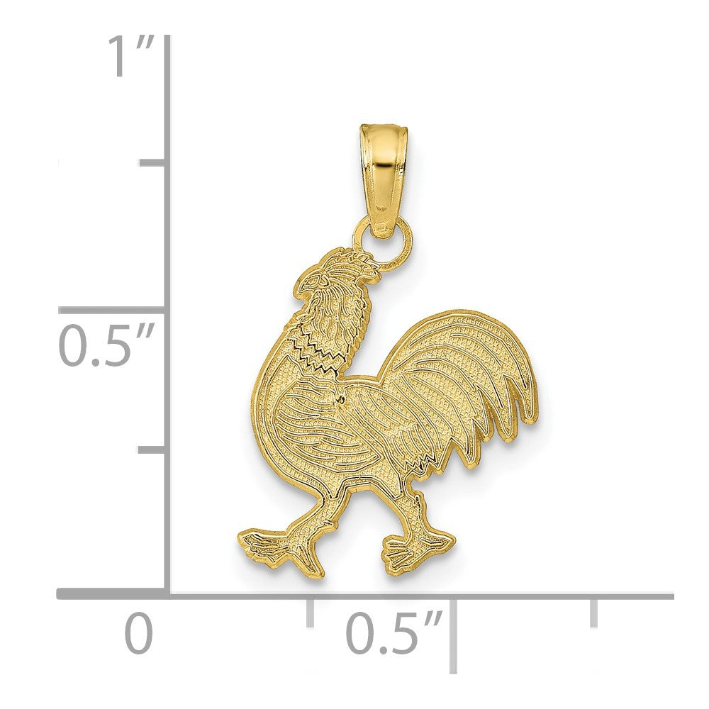 10K Rooster Pendant
