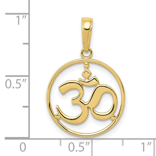 Gold Polished Om Pendants