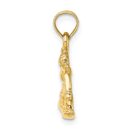 Gold Polished Snowboarding Pendants