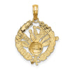 Gold Polished Bowling Pendants