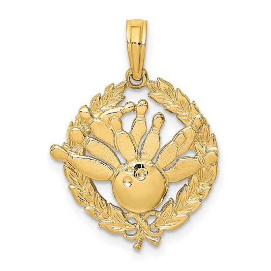Gold Polished Bowling Pendants