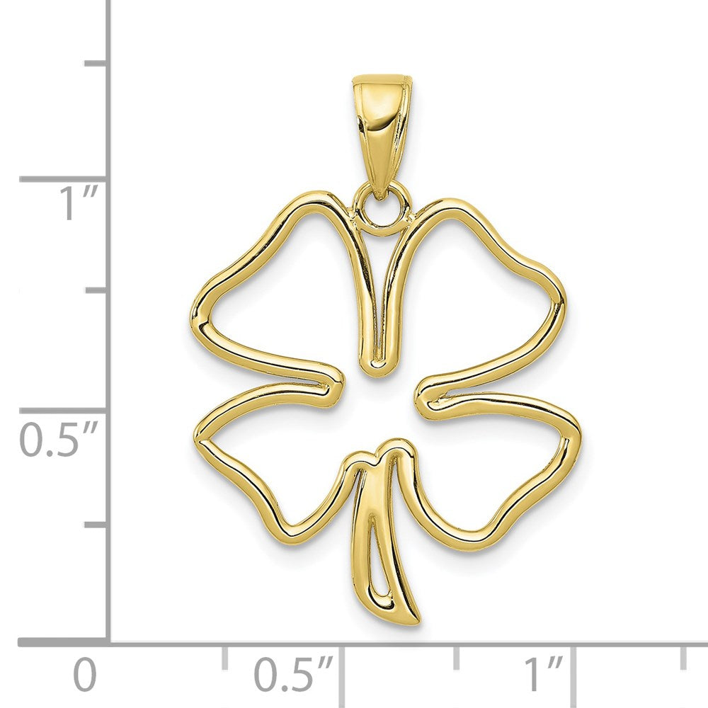 Gold Polished Clover Pendants