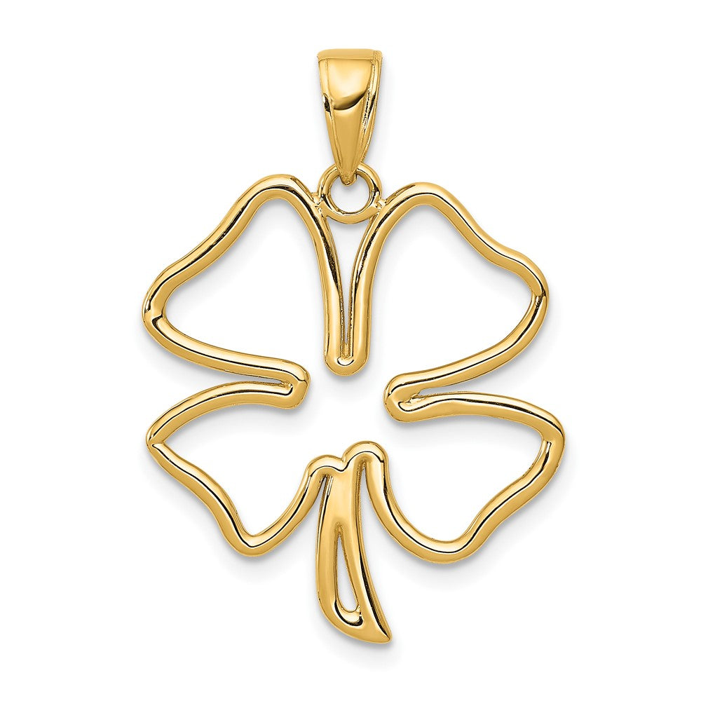 Gold Polished Clover Pendants
