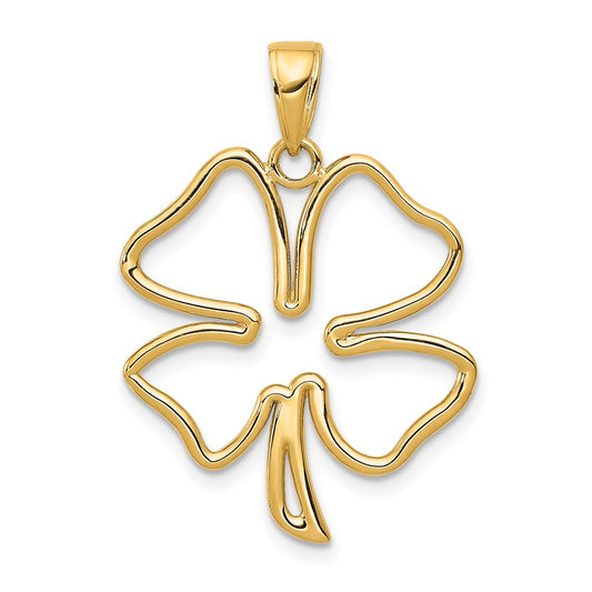 Gold Polished Clover Pendants