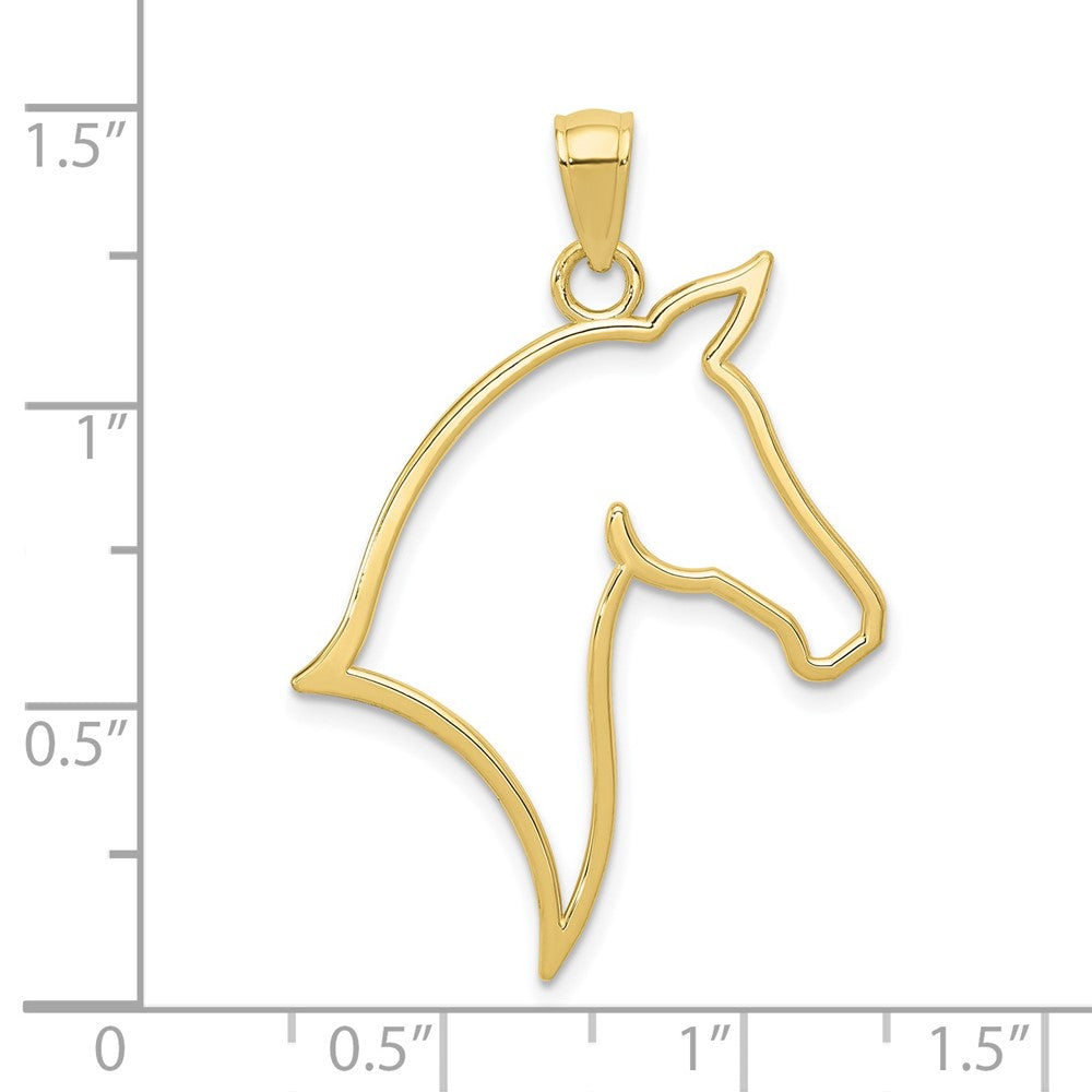 Gold Polished Horse Pendants