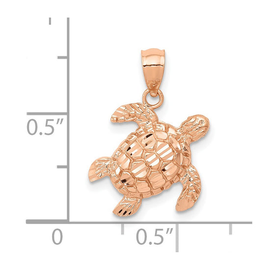 Gold Polished Turtle Pendants