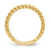 Gold Polished Twisted Band Ring