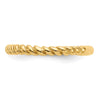 Gold Polished Twisted Band Ring