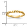 Gold Polished Twisted Band Ring