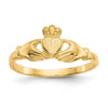 Gold Polished Claddagh Rings
