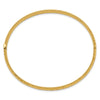 10k 3/16 Fancy Hammered Hinged Bangle Bracelet
