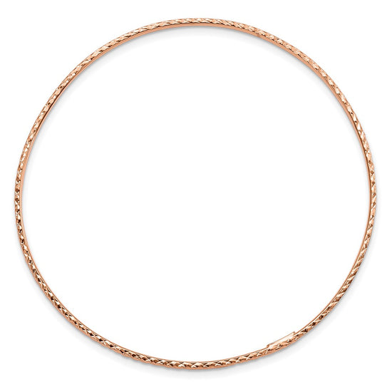 Gold Diamond-cut Slip-on Bangles