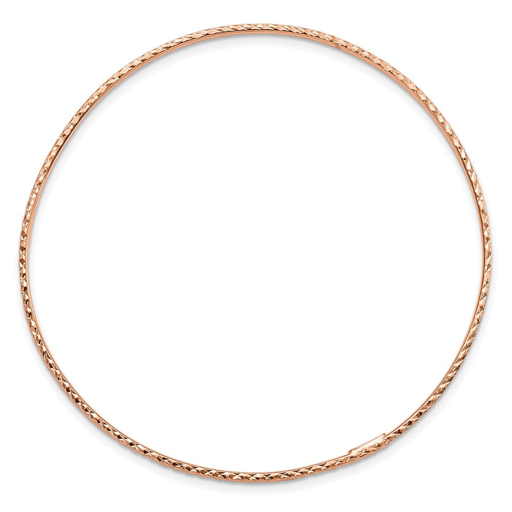 Gold Diamond-cut Slip-on Bangles