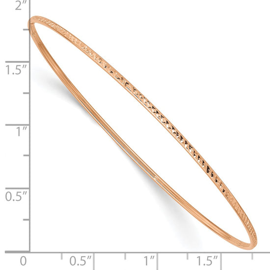 Gold Diamond-cut Slip-on Bangles