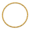 10k Polished Textured Slip-on Bangle Bracelet