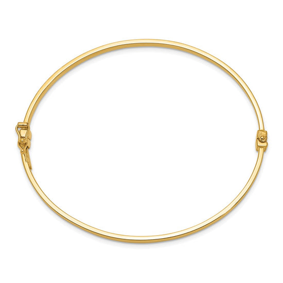Gold Polished Flat Hinged Bangles