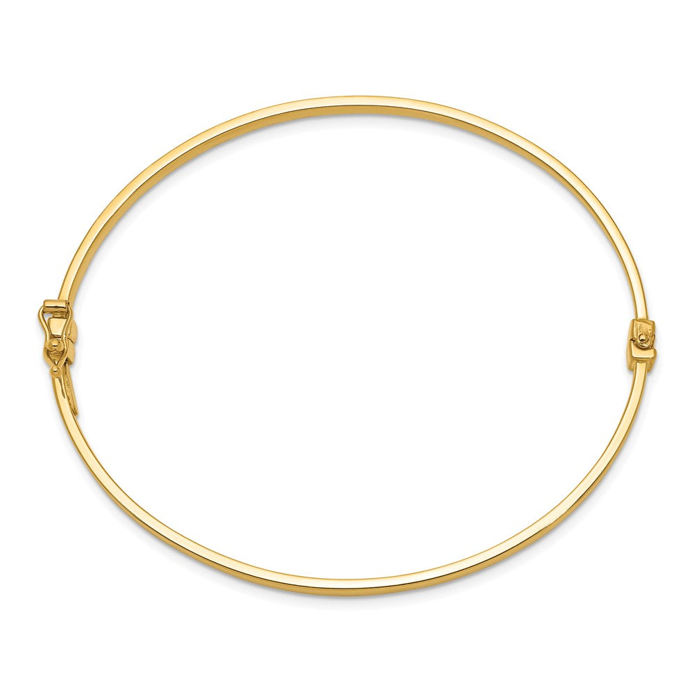 Gold Polished Flat Hinged Bangles