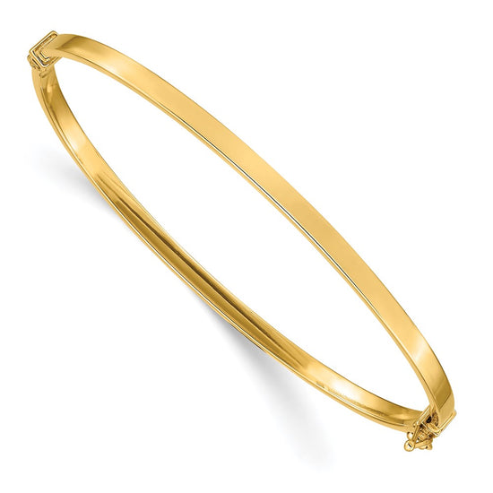 Gold Polished Flat Hinged Bangles