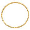 10K 4mm Textured Twist Slip-on Bangle